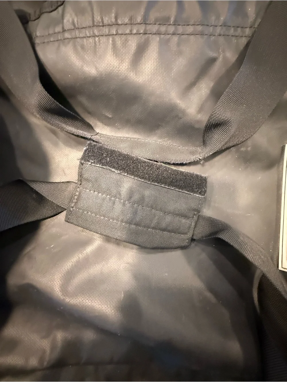 The North Face Black Duffel with White Logo